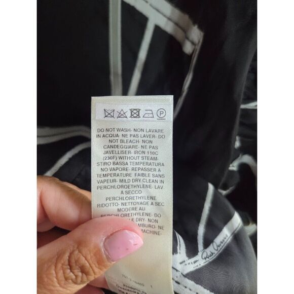 NWT Rick Ownens "The Bubble Dress" Black/White Geometric Print Cupro Dress sz 40 - Picture 7 of 14